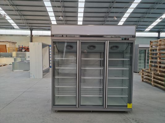 Refrigerant R290 R404a 3 Door Upright Commercial Freezer Auto Defrosting