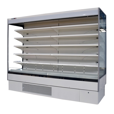 5 Layers Vertical Open Front Fridge Transparent Glass For Meat