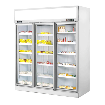 Verticale Commerciële Diepvriezer met Drievoudige Verglaasde het Glasdeur van Frameless