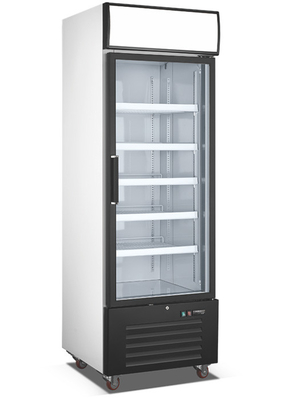 Ventilator die de Rechte Diepvriezer van de Glasdeur met Binnen Verticale LEIDENE Lichten koelen