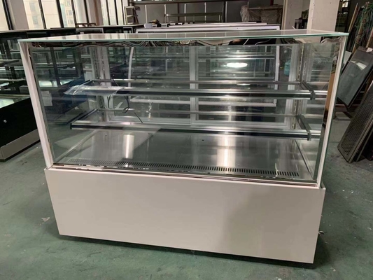 Energie - de Vertoningskoelkast van het besparingsbrood met 2PCS op Glasplanken