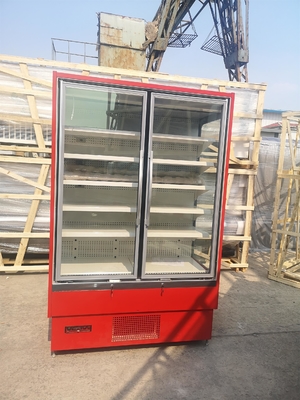 De Deurdiepvriezer van het Multideck Dubbele Glas met Heldere Verticale leiden