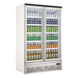 Koelkast van de de Deurenshowcase van het drank de Dubbele Glas met 5PCS-Planken