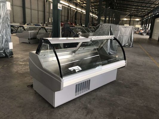 Gebogen Glas de Koelkast van Meat Case Display van de 2,0 Meterslager met seconde-Certificatie