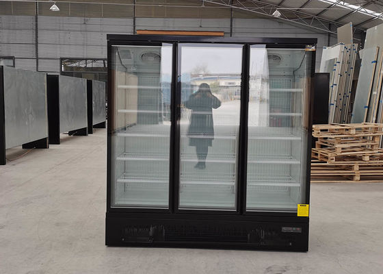3 de Commerciële Rechte Diepvriezer van glasdeuren 1260L met SECOP-Compressor