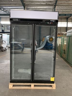 R404a de Rechte Dubbele Koeler van de Glasdeur met Vorst Vrij Laag E Glas