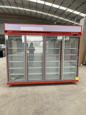 De rode Vier Harder van de de Drankvertoning van de Glasdeur R290 met SECOP-Compressor
