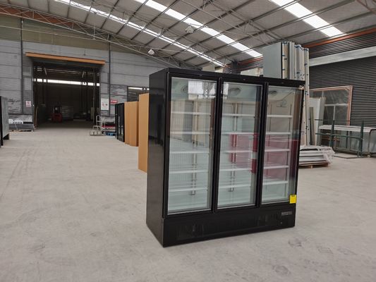 15PCS de pvc Met een laag bedekte R404a-Harder van de Vertoningsshowcase met Drie Glasdeur