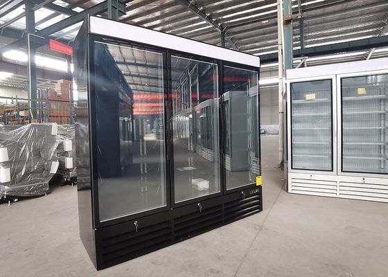 Rechte de Vertoningsdiepvriezer van SECOP 1380L met drie Scharnierende Glasdeur