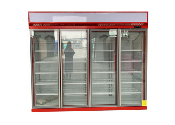 De bovenkant zette 4 de Vertoningsijskast op van de Glasdeur 1700 Liter Energie Efficiënte