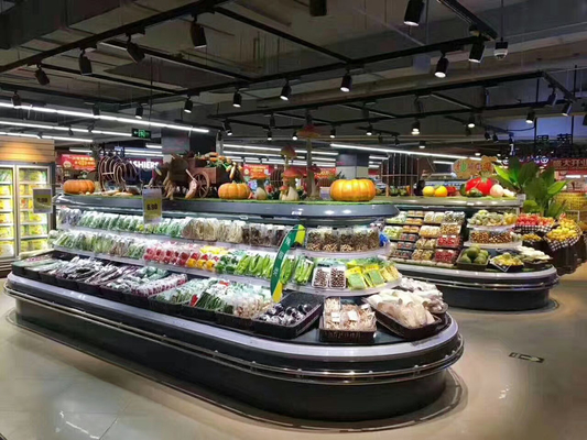De ovale Ijskast R404a van de Eiland Commerciële Diepvriezer