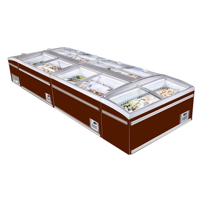 Het Eilanddiepvriezer van vorst Vrije Commerciële Combi met EBM-Ventilatormotor voor Condensator