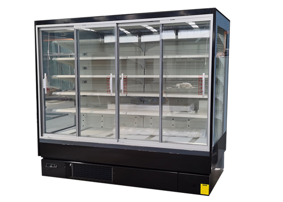 Geventileerde Koelmultideck-Harder met de Glijdende Energie van Glasdeuren - besparing