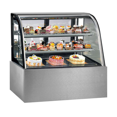 Het gebogen de Koelkastshowcase van de Glascake Gemakkelijke Grondige Schoonmaken