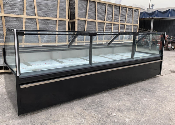 R404a de Rechte Teller van de Glasshowcase voor Delicatessenwinkel en Vers Vlees