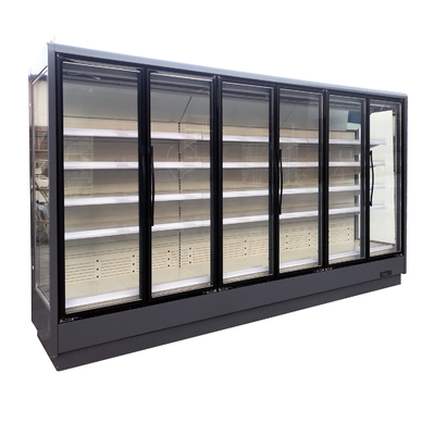 Supermarkt Gekoelde Multidecks met de Dubbele Verglaasde Antideuren van het Mistglas