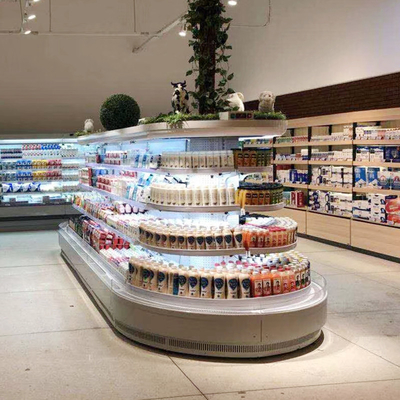 Ovale Open de Vertoningskoelkast van Eilandmultideck voor Fruit en Groente