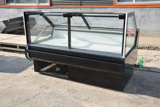 De Vertoning Koelere die R404a van het vissen Verse Vlees met Glas Endpanel wordt gekoeld