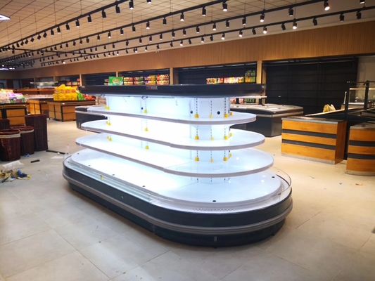 Het cirkel Open Vertoning Gekoelde Kabinet van Multideck voor Zuivelproducten/Vlees