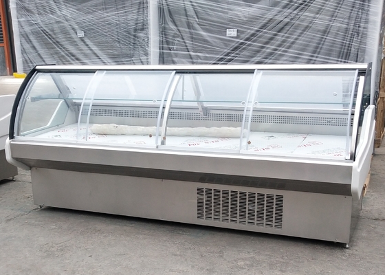 Harder van de ventilator de Koelvertoning voor Supermarkt met Achter Gekoelde Opslagkabinetten voor Worsten
